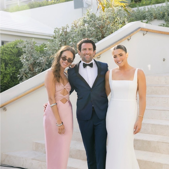 Elegant Pink Strapless Evening Gown - Picture 3 of 3